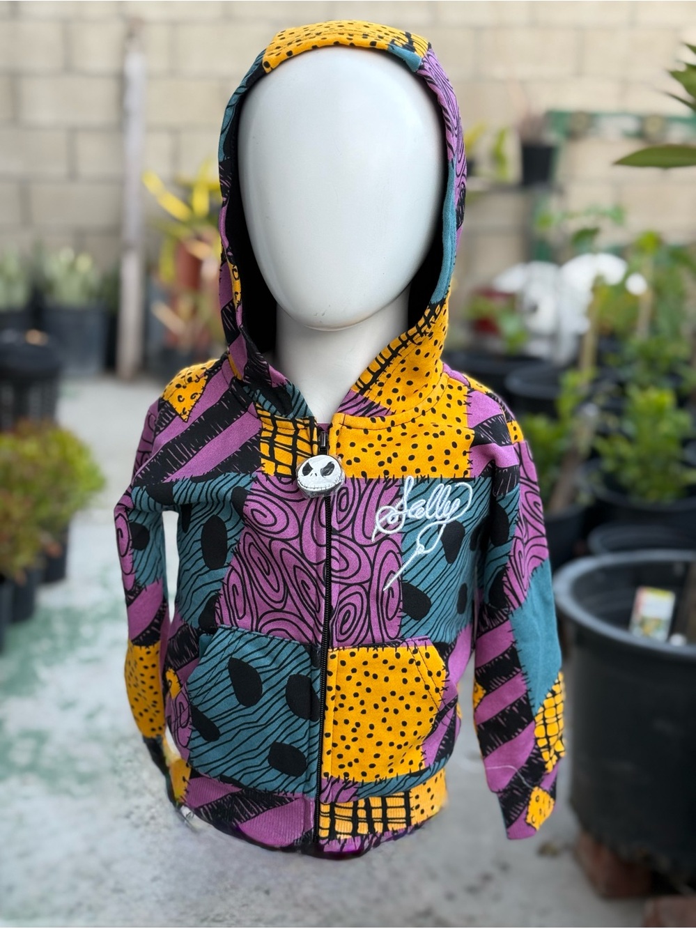 Sally from Night Before Christmas Kids Hooded Zip Sweatshirt